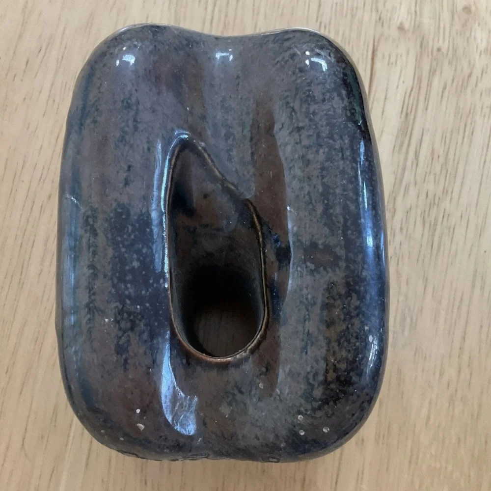 Vintage Brown Porcelain Bullnose Guy Strain Wire Insulator Ceramic - Picture 3 of 9